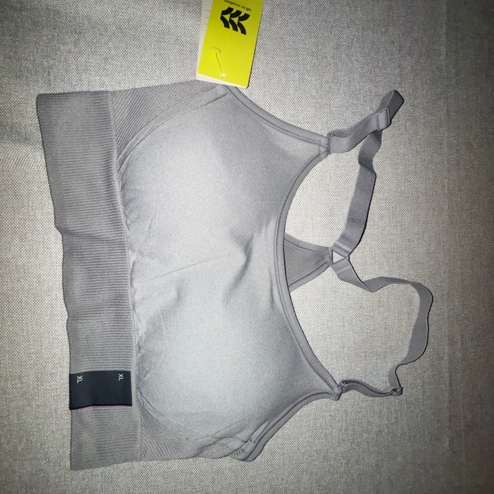 All in Motion Gray Sports Bra with Adjustable Straps - Picture 1 of 9